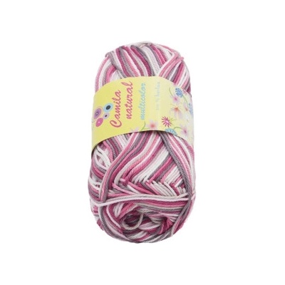 Camila multicolor 50 g – 9074 biela, ružová, hnedá