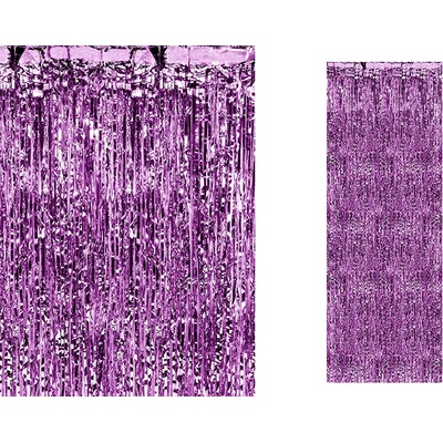 PartyDeco Лилава парти завеса 90 x 250 см