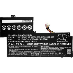 Cameron Sino Батерия за лаптоп ACER Aspire One Cloudbook 11 AO1-132, SWIFT 1 SF113-31-P2JX, AP16A4K LiPo 11.25V 3700mAh CAMERON SINO (CS-ACS113NB) - pcbuild