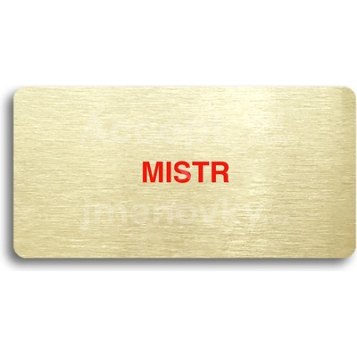 ACCEPT Piktogram MISTR - zlatá tabulka - barevný tisk bez rámečku