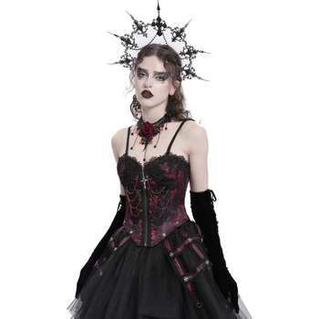 Devil fashion Дамски корсет DEVIL FASHION - Red Gothic - ECST00802