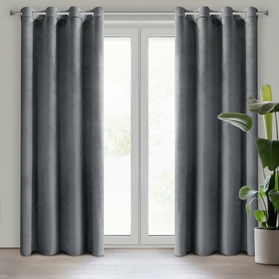 Takoy DESIGN 91 záves ROSA z jednofarebného mäkkého zamatu 140 x 250 cm-HF-452353 | 140 x 250 cm
