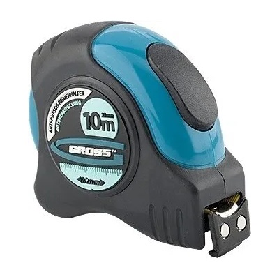 GROSS Ролетка Schlagfest, 10 m х 25 mm, магнитен накрайник, двустранна скала GROSS