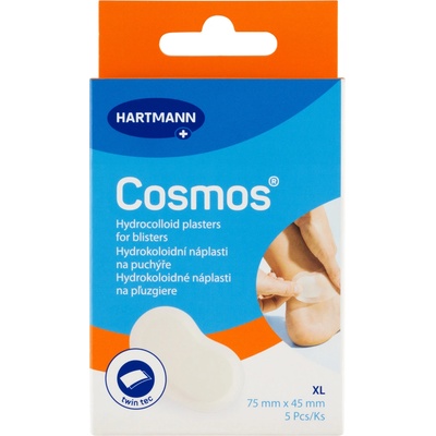 Hartmann Cosmos Hydrokoloidní náplasti na puchýře 75 mm x 45 mm 5 ks