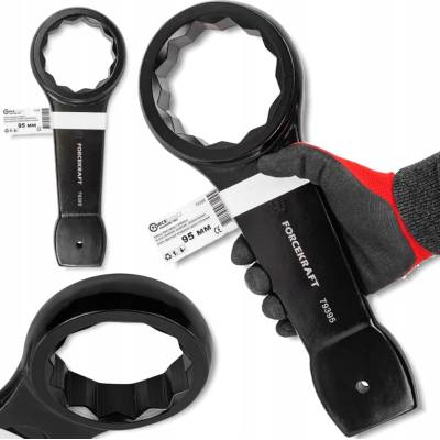 RÁZOVÝ UŤAHOVÁK OČKOVÝ JEDNOSTRANNÝ KĽÚČ na zatĺkanie 95mm FORCEKRAFT