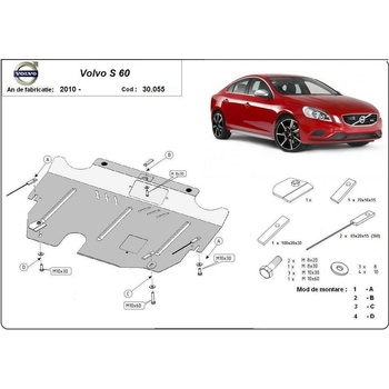 Scut Motor - Румъния Метална кора под двигател и скоростна кутия volvo s60 от 2010 (73651)