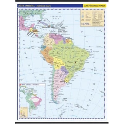 Jižní Amerika -školní- politická - nástěnná mapa - 1:10 000 ...