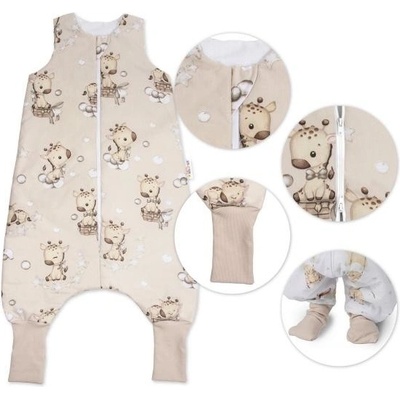Baby Nellys Spací vak se zahrnovacími nohavičkami Baby Giraffe