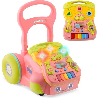 Ricokids Vzdělávací chodítko s hudbou 2v1 růžové