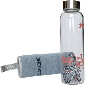 Kanche Бутилка Kanche - Лили и колелото, стъклена, 500 ml (BB281366)