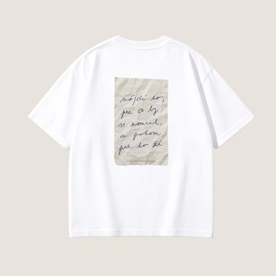 Dotyk Slov Oversized unisex tričko Nájdi to, pre čo by si zomrel, a potom pre to ži biela