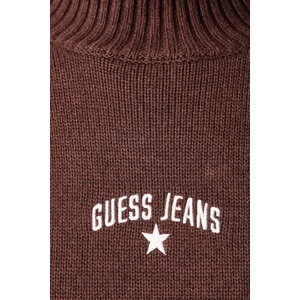 Guess Jeans пуловер с ниско поло дамски с добавена вълна (W6BR09.Z1252)
