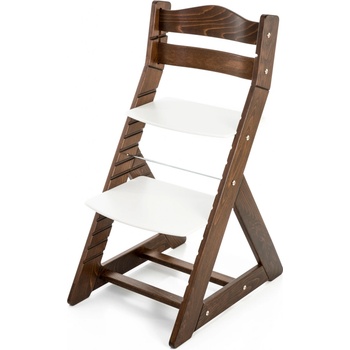 Hajdalánek Rostoucí židle Maja opěrka do kulata bílá / ořech