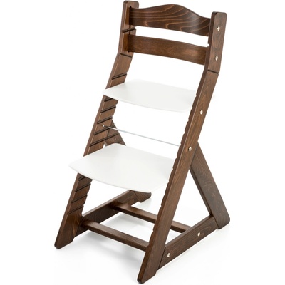 Hajdalánek Rostoucí židle Maja opěrka do kulata bílá / ořech