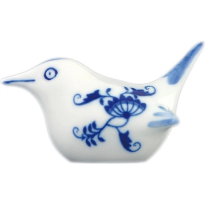 Cibulák vtáčik 2 malý 9 cm cibulový porcelán originálny cibulák Dubí 1. akosť