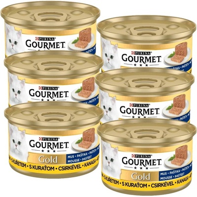 Gourmet Gold paštéta kura 6 x 85 g