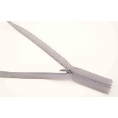 Nedeliteľný skrytý zips (3mm) rôzne farby - dĺžka 18 cm - 60 cm 18 cm Stredne šedá 2