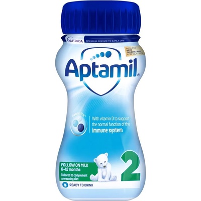 Aptamil Преходно мляко Aptamil - Liquid 2, 6-12 месеца, опаковка 200 ml (4NCMIM01DAP2LQ200D)
