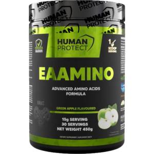 Human Protect EAAmino | with Electrolytes and Recovery Support [450 грама] Зелена ябълка