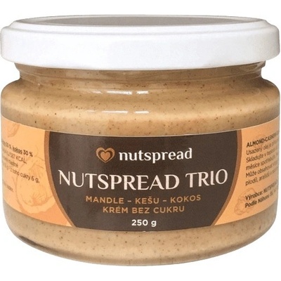 Nutspread oříškové máslo Trio ze tří druhů ořechů 250 g