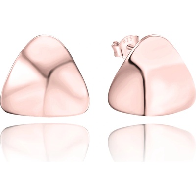 MINET 0722 Moderní Rosegold stříbrné náušnice