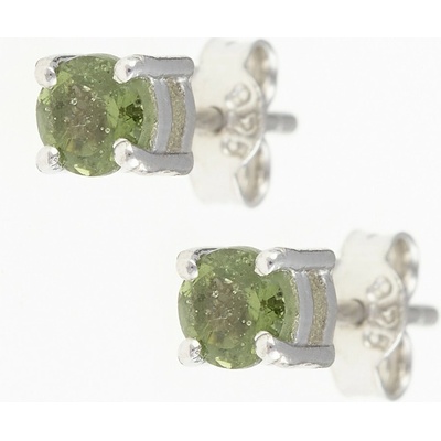 My Moldavite Stříbrné náušnice s vltavíny 014