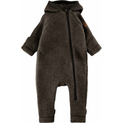 Mikk Line kojenecký vlněný merino overal Melange Offwhite