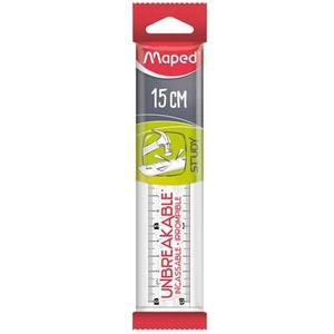 Maped Шнурче, пластмасово, нечупливо, 15 см, MAPED "Study Unbreakable", прозрачно 245320 (245320)