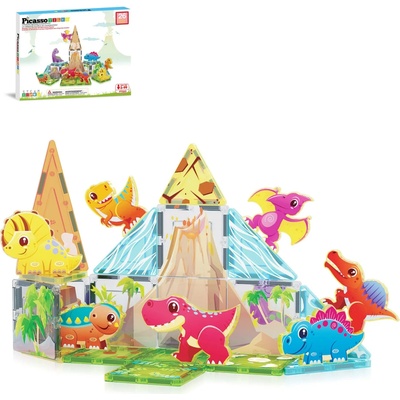 Picasso Tiles Magnetická stavebnice Dinosauří svět (26 ks)