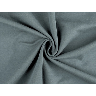 Prima-obchod Teplákovina bavlněná počesaná jednobarevná, barva 8 (306) (270 g/m²) šedomodrá