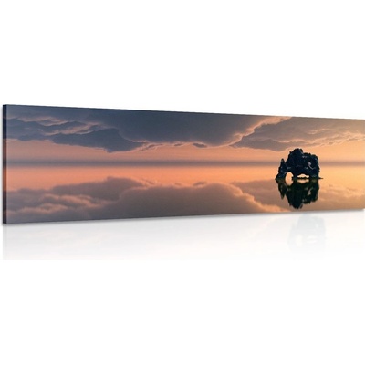 Obraz skála pod oblakem - 135x45