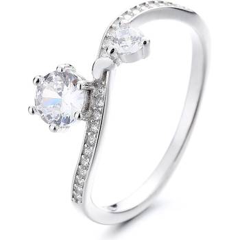 DELIS Пръстен от сребро 925, jw1326, елегантен дизайн с камък, с родиево покритие (jw1326)