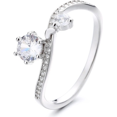 DELIS Пръстен от сребро 925, jw1326, елегантен дизайн с камък, с родиево покритие (jw1326)