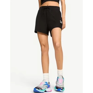 PUMA Classics Ribbed A-Line Shorts Black - magazinko
