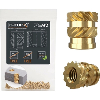 ruthex Závitové vložky M2 (70 ks) - M2 x 4
