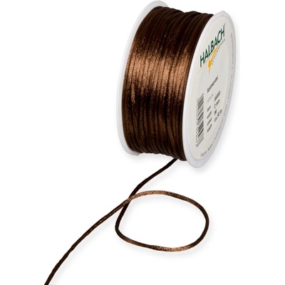 Saténový provázek hnědý 2mm x 50m