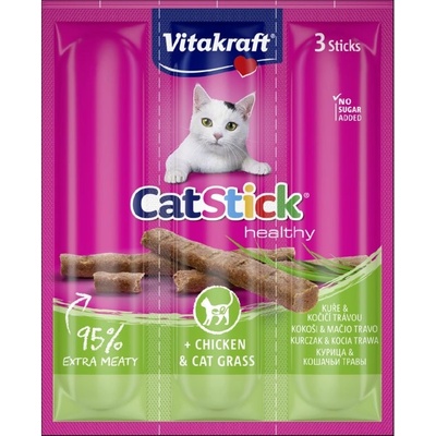 Vitakraft Cat Stick kuřecí & kočičí tráva 3 x 6 g