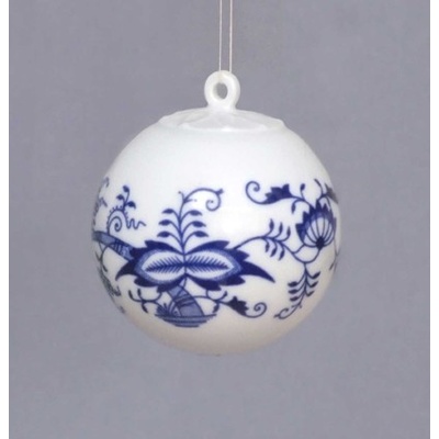 Český porcelán a.s.Dubí Cibulák Vánoční koulička 5,8 cm originální cibulákový porcelán Dubí cibulový vzor 1. jakost 10635-01