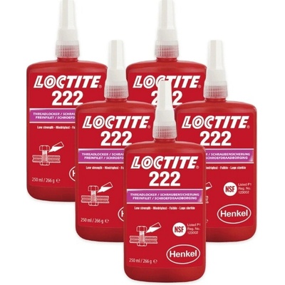 Loctite 222 nízkopevnostné 250 ml 5 ks