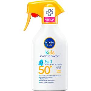 Nivea Kids Sensitive SPF50+ Sunscreen 250 ml - White (Blue / Yellow)