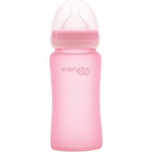 Everyday Baby fľaša sklo chránená pred rozbitím rose pink 240 ml