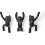 Umbra HK Limited Umbra Комплект от 3 бр закачалки за стена buddy - черен цвят (umbra-318165-040)