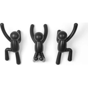 Umbra HK Limited Umbra Комплект от 3 бр закачалки за стена buddy - черен цвят (umbra-318165-040)