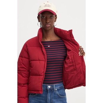 Tommy Jeans Яке Tommy Jeans в бордо зимен модел с уголемена кройка DW0DW18828 (DW0DW18828)