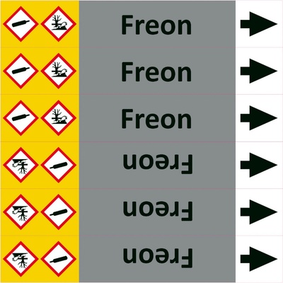 Nadrzenapalivo.cz Značení potrubí ISO 20560, freon PZAL 007487