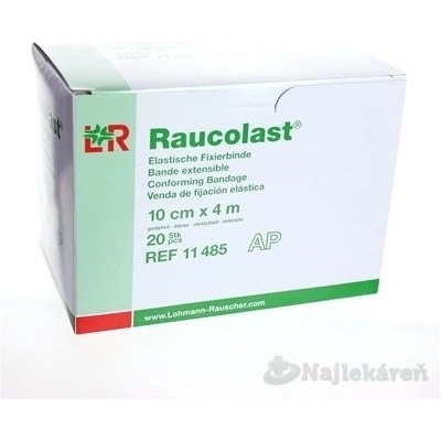 Raucolast 10 cm x 4 m obväz elastický fixačný voľne v škatuli 20 ks