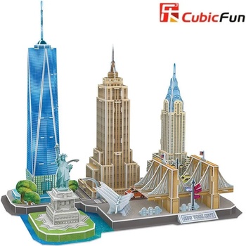 Image 1 of CubicFun 3D пъзел 123 части CubicFun - City Line New York City