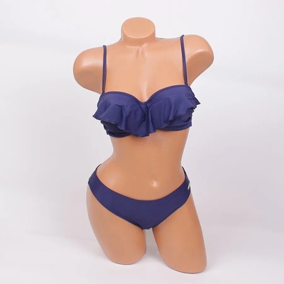 Бански с къдри в тъмносиньо - чашка В