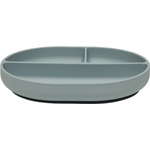 OYOY Mini Сиво-синя силиконова детска чиния 17x21, 5 cm Enkei - OYOY Mini (M107659)
