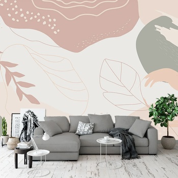 Image 1 of Art gift Фототапет - Бежови листа